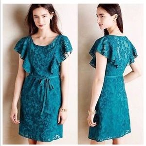 Anthropologie Moulinet Souers Green dress size 4
